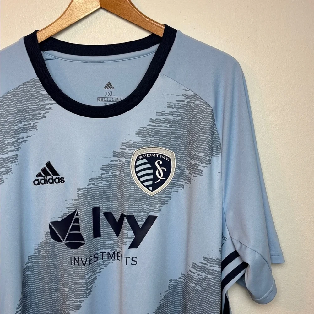 Adidas‎ Sporting Kansas City Men’s 2XL 2019 Authentic Home Soccer Jersey MLS